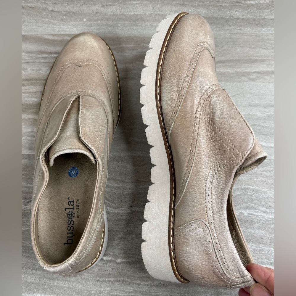 Women's Libby Slip On Beige Oxford Loafers Size 37 US 6.5 - Picture 4 of 12